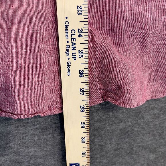 Banana Republic Mens Shirt Large Slim Red Checked Long Sleeve Button Up Adult - Picture 7 of 7